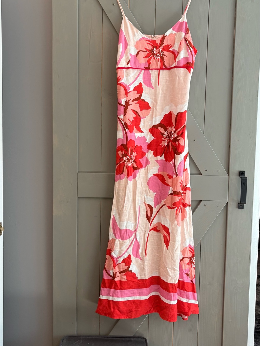 Floral Pink and Red Slip Dress - Women Dresses Wedding